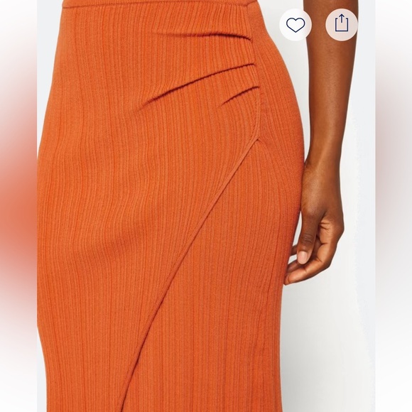 WAYF Cross Over Skirt Orange size large - Picture 2 of 12